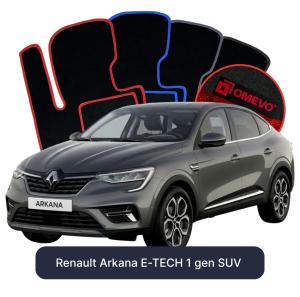 OMEVO Velours-Autofußmatten für Renault Arkana E-TECH 1 gen SUV (2021-2026)