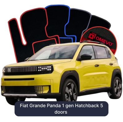 Velours-Autofußmatten OMEVO für Fiat Grande Panda 1 gen Kompakt 5 Türer (2025-2025)