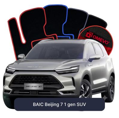 Velours-Autofußmatten OMEVO für BAIC Beijing 7 1 gen SUV (2020-2025)