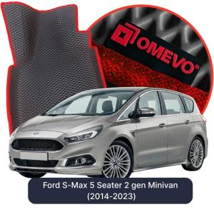 OMEVO 5D Pro EVA Fußmatten für Ford S-Max 5-Sitzer 2 gen Minivan (2014-2023)