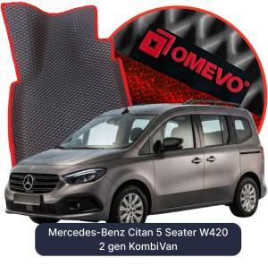 OMEVO 5D Pro EVA Fußmatten für Mercedes-Benz Citan 5-Sitzer W420 2 gen Kombi/Van (2021-2026)