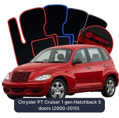 Velours-Autofußmatten OMEVO für Chrysler PT Cruiser 1 gen Kompakt 5 Türer (2000-2010)