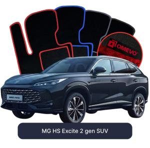 OMEVO Velours-Autofußmatten für MG HS Excite 2 gen SUV (2024-2025)