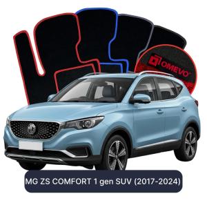 OMEVO Velours-Autofußmatten für MG ZS COMFORT 1 gen SUV (2017-2024)
