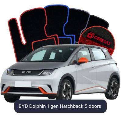 Velours-Autofußmatten OMEVO für BYD Dolphin 1 Gen Hatchback 5 Türen 2021-2025