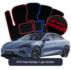 OMEVO Velours-Autofußmatten für BYD Seal Design 1 gen Sedan (2022-2025)