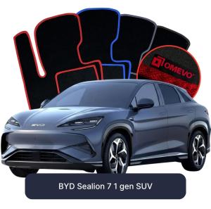 OMEVO Velours-Autofußmatten für BYD Sealion 7 1 gen SUV (2024-2025)