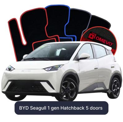 Velours-Autofußmatten OMEVO für BYD Seagull 1 gen Kompakt 5 Türer (2023-2025)