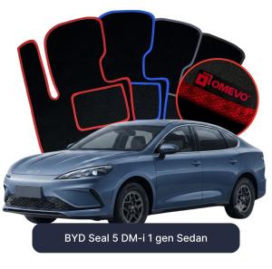 OMEVO Velours-Autofußmatten für BYD Seal 5 DM-i 1 gen Limousine (2025-2025)