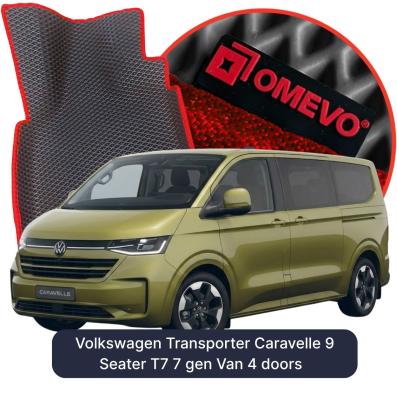 EVA Autoteppiche OMEVO für Volkswagen Transporter Caravelle 9-Sitzer T7 7 gen Van 4-Türer (2024-2026)