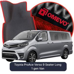 OMEVO 5D Pro EVA Fußmatten für Toyota ProAce Verso 9-Sitzer Langversion 1 gen Van (2016-2026)