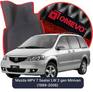 OMEVO 5D Pro EVA Fußmatten für Mazda MPV 7-Sitzer LW 2 gen Minivan (1999-2006)