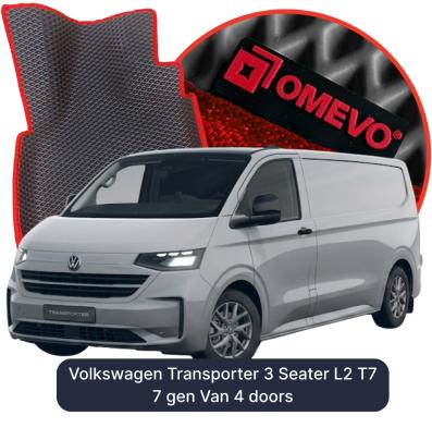EVA Autoteppiche OMEVO für Volkswagen Transporter 3-Sitzer L2 T7 7 gen Kastenwagen 4-Türer (2024-2026)