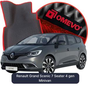 OMEVO 5D Pro EVA Fußmatten für Renault Grand Scenic 7-Sitzer 4 gen Minivan (2016-2022)