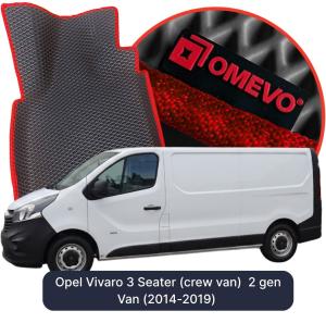 OMEVO 5D Pro EVA Fußmatten für Opel Vivaro 3-Sitzer (mannschaftswagen) 2 gen Van (2014-2019)