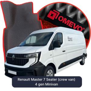 OMEVO 5D Pro EVA Fußmatten für Renault Master 7-Sitzer (Mannschaftswagen) 4 gen Minivan (2024-2026)