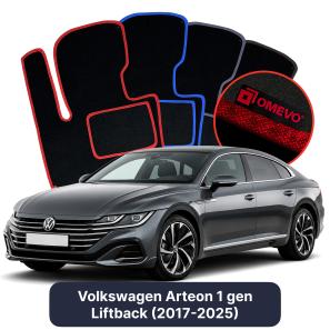 Velours-Autofußmatten OMEVO für Volkswagen Arteon 1 gen Liftback (2017-2025)