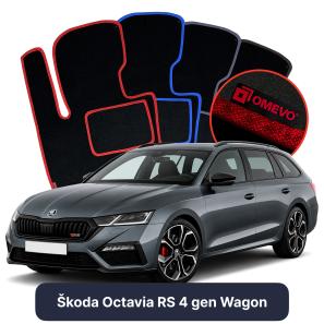 Velours-Autofußmatten OMEVO für Škoda Octavia RS 4 gen Kombi (2019-2025)
