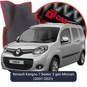OMEVO 5D Pro EVA Fußmatten für Renault Kangoo 7-Sitzer 2 gen Minivan (2007-2021)