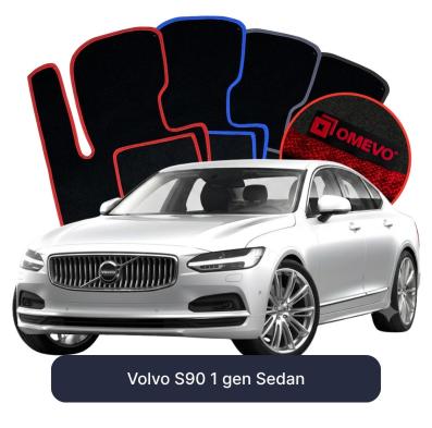 Velours-Autofußmatten OMEVO für Volvo S90 1 gen Limousine (2016-2025)