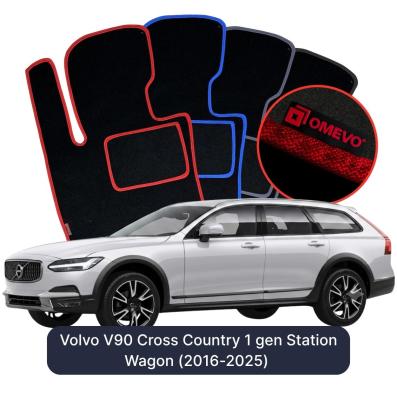 Velours-Autofußmatten OMEVO für Volvo V90 Cross Country 1 gen Kombi (2016-2025)