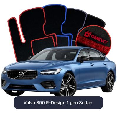 Velours-Autofußmatten OMEVO für Volvo S90 R-Design 1 gen Limousine (2016-2025)