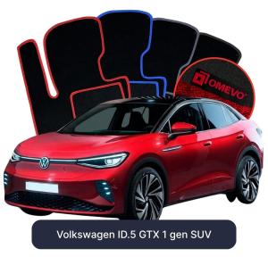 OMEVO Velours-Autofußmatten für Volkswagen ID.5 GTX 1 gen SUV (2022-2025)