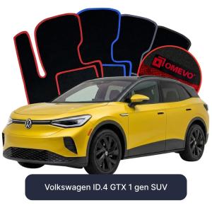 OMEVO Velours-Autofußmatten für Volkswagen ID.4 1 gen SUV (2020-2025)