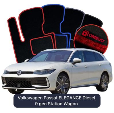 Velours-Autofußmatten OMEVO für Volkswagen Passat ELEGANCE Diesel 9 gen Kombi (2024-2025)