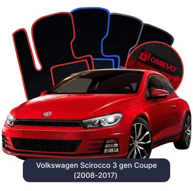Velours-Autofußmatten OMEVO für Volkswagen Scirocco 3 gen Coupe (2008-2017)