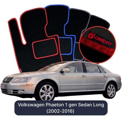 Velours-Autofußmatten OMEVO für Volkswagen Phaeton 1 gen Limousine Langversion (2002-2016)