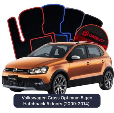 Velours-Autofußmatten OMEVO für Volkswagen Cross Optimum 5 gen Kompakt 5 Türer (2009-2014)