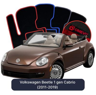 Velours-Autofußmatten OMEVO für Volkswagen Beetle 1 gen Cabrio (2011-2019)