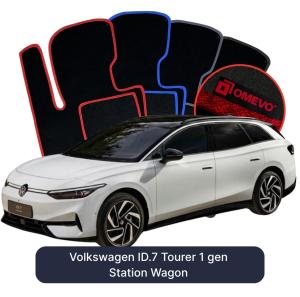 OMEVO Velours-Autofußmatten für Volkswagen ID.7 Tourer  1 gen Kombi (2023-2025)