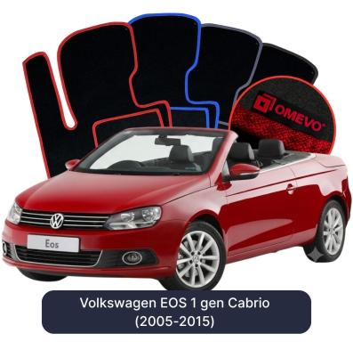 Velours-Autofußmatten OMEVO für Volkswagen EOS 1 gen Cabrio (2005-2015)
