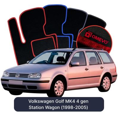 Velours-Autofußmatten OMEVO für Volkswagen Golf MK4 4 gen Kombi (1998-2005)