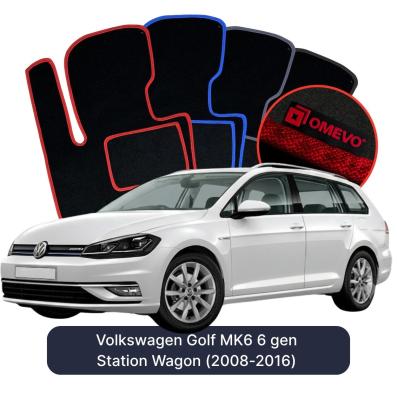 Velours-Autofußmatten OMEVO für Volkswagen Golf MK6 6 gen Kombi (2008-2016)