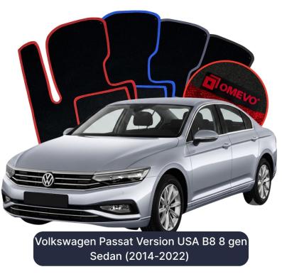 Velours-Autofußmatten OMEVO für Volkswagen Passat USA-Version B8 8. Generation Limousine (2014-2022)