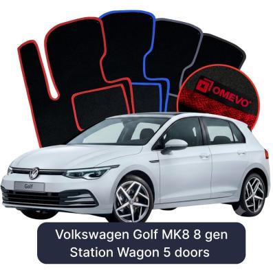 Velours-Autofußmatten OMEVO für Volkswagen Golf MK8 8 gen Kombi 5 Türen  (2019-2025)