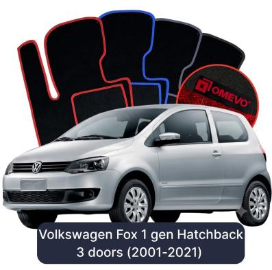 Velours-Autofußmatten OMEVO für Volkswagen Fox 1 gen Kompakt 3 Türer (2001-2021)