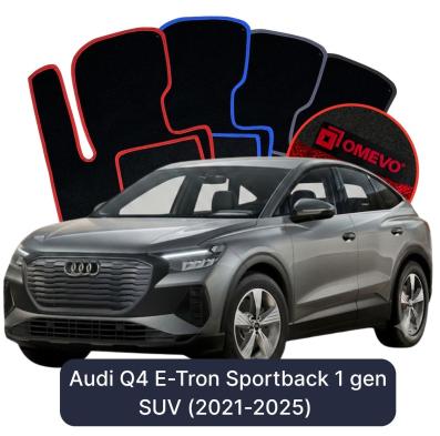 Velours-Autofußmatten OMEVO für Audi Q4 E-Tron Sportback 1 gen SUV (2021-2025)