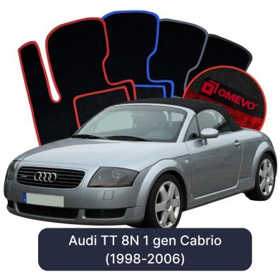 Velours-Autofußmatten OMEVO für Audi TT 8N 1 gen Cabrio (1998-2006)