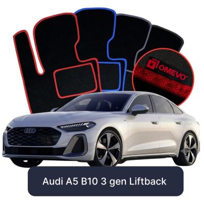 Velours-Autofußmatten OMEVO für Audi A5 B10 3 gen Liftback (2024-2025)