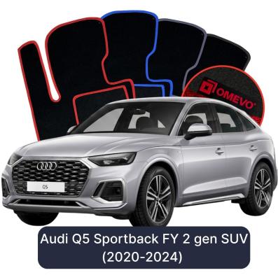 Velours-Autofußmatten OMEVO für Audi Q5 Sportback FY 2 gen SUV (2020-2024)