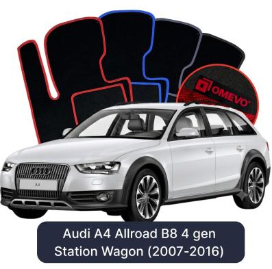 Velours-Autofußmatten OMEVO für Audi A4 Allroad B8 4 gen Kombi (2007-2016)
