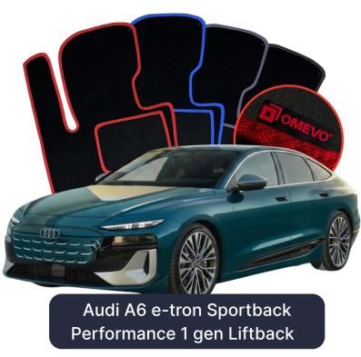 Velours-Autofußmatten OMEVO für Audi A6 e-tron Sportback Performance 1 gen Liftback (2024-2025)