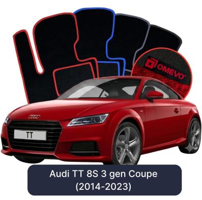 Velours-Autofußmatten OMEVO für Audi TT 8S 3 gen Coupe (2014-2023)