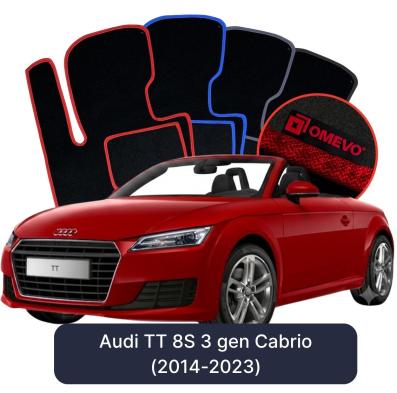 Velours-Autofußmatten OMEVO für Audi TT 8S 3 gen Cabrio (2014-2023)