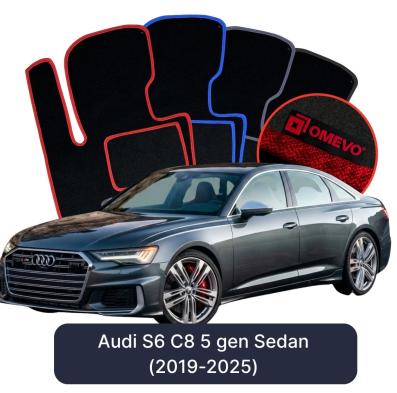 Velours-Autofußmatten OMEVO für Audi S6 C8 5 gen Limousine (2018-2024)
