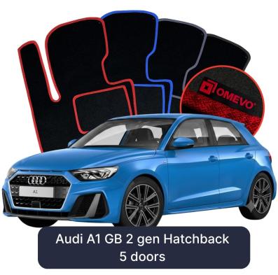 Velours-Autofußmatten OMEVO für Audi A1 GB 2 gen Kompakt 5 Türer (2018-2025)